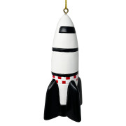 Rocket Resin Hanging Ornament 10cm