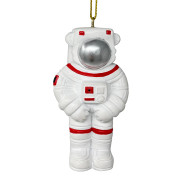 Astronaut Resin Hanging Ornament Silver 7.5cm
