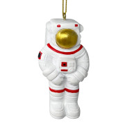 Astronaut Resin Hanging Ornament Gold 7.5cm
