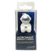 Astronaut Birthday Candle Silver