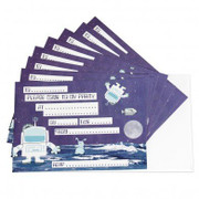 Set of 8 Party Invites Spaceman