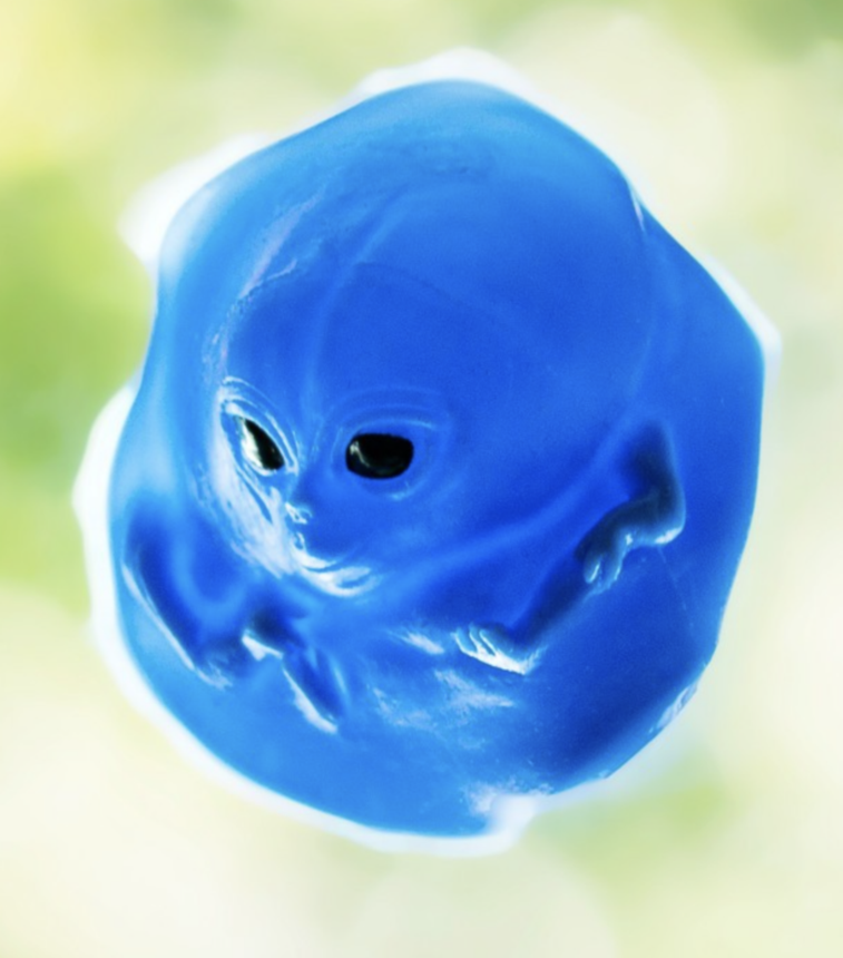 Alien Splat Ball - Wurfspielzeug, Quetschbar & Kehrt In Form Zurück - 3 Farben (grün, Silber, Blau), Ca. 16 Cm