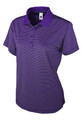 LADIES - POLO -PURPLE/CHARCOAL - DCC GIRLS WRESTLING LOGO