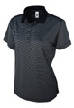 LADIES - POLO -BLACK/CHARCOAL - DCC GIRLS WRESTLING LOGO