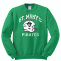 CREWNECK SWEATSHIRT - KELLY - St. Mary's Football Logo