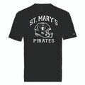 DRIFIT TEE SHIRT -  BLACK  - ST. MARY'S FOOTBALL HELMET LOGO