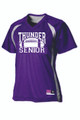 WOMEN'S FAN JERSEY - PURPLE/WHITE  - DCC SENIOR FOOTBALL LOGO