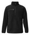 1/2 ZIP FLEECE PULLOVER  - BLACK - ST. MARY'S SOCCER LOGO