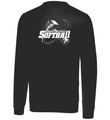CREW  SWEATSHIRT -  BLACK - DC SOFTBALL  LOGO