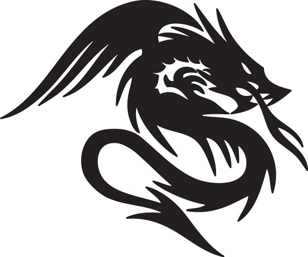 Animal Car Decals - Car Stickers | Dragon Car Decal 10 | AnyDecals.com