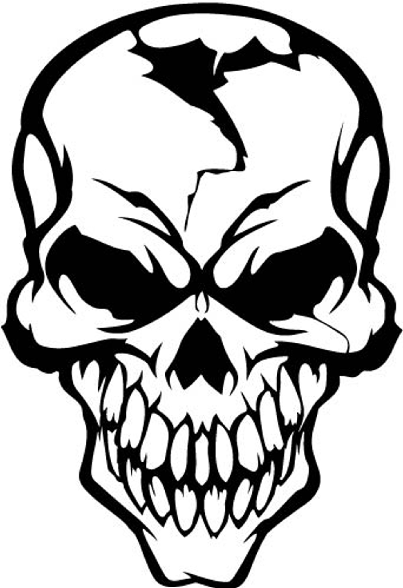 Car Decals - Car Stickers | Skull Car Decal 09 | AnyDecals.com
