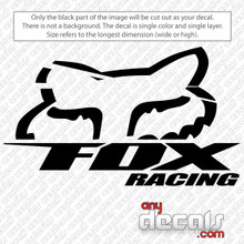 Motocross Car Decals - Fox Racing Car Decal | AnyDecals.com Motocross Car Decals