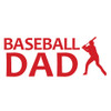 Baseball Dad Batter Window Decal