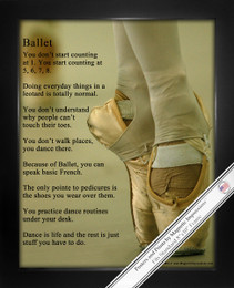 Framed Ballet Shoes Dancer 8x10 Sport Poster Print