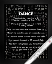 Framed Dance Styles 8x10 Sport Poster Print