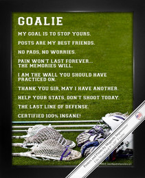 Framed Lacrosse Goalie 8x10 Sport Poster Print