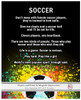 Soccer Female Player Splatter 8x10 Sport Poster Print