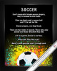 Framed Soccer Female Player Splatter 8x10 Sport Poster Print