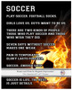 Soccer Player Fire 8x10 Sport Poster Print