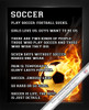 Framed Soccer Player Fire 8x10 Sport Poster Print