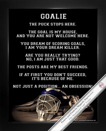 Framed Ice Hockey Goalie Helmet 8x10 Sport Poster Print