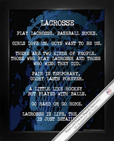Framed Lacrosse Player Gritty 8x10 Sport Poster Print