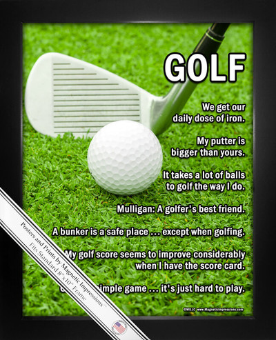 Framed Golf 8x10 Sport Poster Print