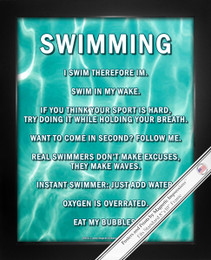 Framed Swimming Reflections 8x10 Sport Poster Print