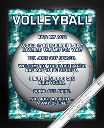 Framed Volleyball 8x10 Sport Poster Print