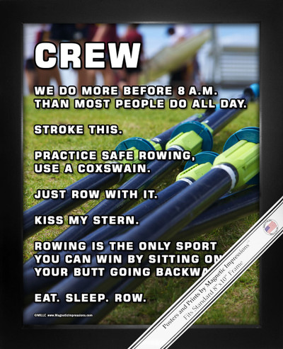 Framed Crew Rowing 8x10 Sport Poster Print