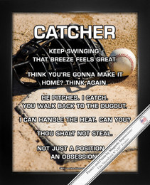 Framed Baseball Catcher 8x10 Poster Print