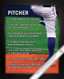 Framed Baseball Pitcher 8x10 Poster Print