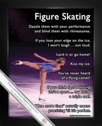 Framed Figure Skater on Ice 8x10 Sport Poster Print