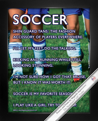 Framed Soccer Female Players 8” x 10” Sport Poster Print