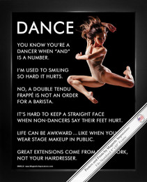 Framed Dancer Jump 8x10 Sport Poster Print