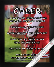 Framed Cheerleader on Field 8x10 Sport Poster Print