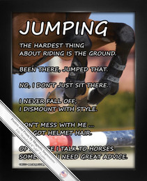 Framed Horseback Jumping 8x10 Sport Poster Print