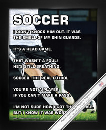 Framed Soccer Player Male 8” x 10” Sport Poster Print