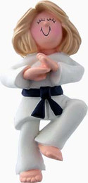 Blonde Female Martial Arts Ornament