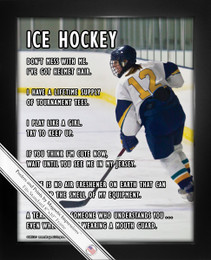 Framed Ice Hockey Female Player on Ice 8x10 Sport Poster Print