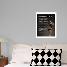 Gymnastics Pose 13.75” x 17” Wall Decal in room