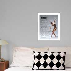 Ballet on Pointe 13.75” x 17” Dance Wall Decal in room