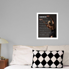 Modern Dance 13.75” x 17” Dance Wall Decal in room