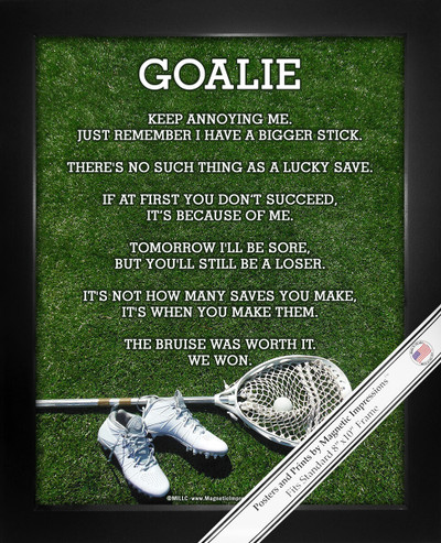 Framed Lacrosse Goalie Cleats 8x10 Sport Poster Print