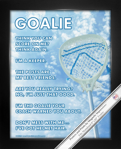Framed Lacrosse Goalie Sky 8x10 Sport Poster Print