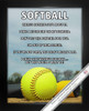 Framed Softball Sky 8x10 Sport Poster Print