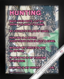 Framed Hunting Girl 8x10 Sport Poster Print