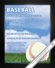 Framed Baseball Inspiration 8” x 10” Poster Print