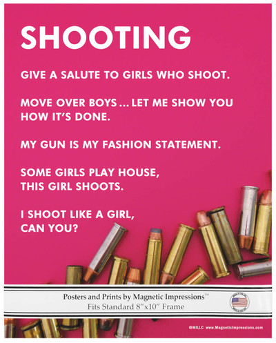 Shooting Girl 8” x 10” Sport Poster Print
