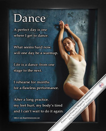 Framed Dance Leaning 8” x 10” Sport Poster Print